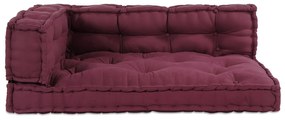 vidaXL Perna pentru Canapea Pallet 3 pcs Bordo Standard Poliester