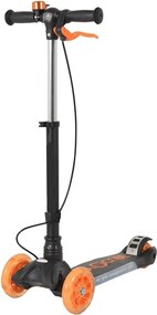 Trotineta copii cu roti luminoase din silicon NOVOKIDS™ Toy Cube, Cu melodii si lumini, 3 roti, Pliabila, Maner reglabil pe inaltime, Max 50 kg,