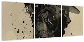 Tablou - Femeie de jazz (cu ceas) (90x30 cm)