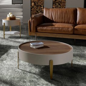 Masuta de cafea design LUX Walnut-Bej