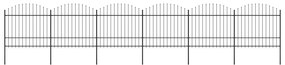 vidaXL Gard de grădină cu vârf tip suliță din oțel 1070x175 cm, negru
