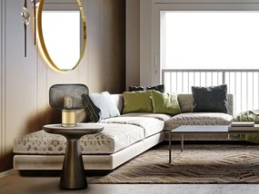 Veioza/Lampa de masa design decorativ modern Osiris auriu/negru
