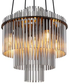 Lustră pe cablu Globo 15698H2 GORLEY 5xE14/40W/230V negru