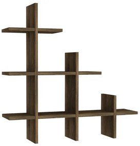 Etajeră de perete JUKE 80x81,8 cm maro
