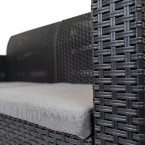 Canapea de grădină Nero cu 2 locuri, grafit