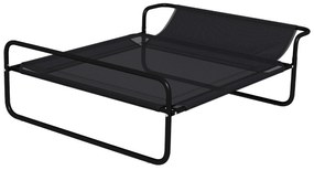 PawHut Pat înalt pentru câini animale de companie cu tetieră material micro-perforat 106 x 81 x 33 cm negru | Aosom Romania