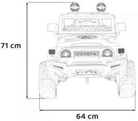 Masinuta Electrica cu acumulator pentru copii NOVOKIDS™ Toyota FJ Cruiser SUV 4X4, Roti din Cauciuc EVA, Max 30 kg , Usi cu deschidere , 3 Viteze,