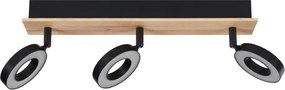 Eglo 901204 - Spot LED RIELVES 3xLED/4,2W/230V negru/maro