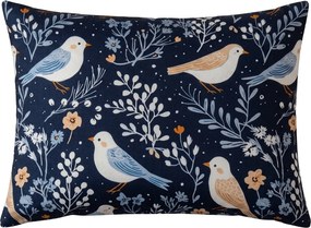 Fata de perna din microfibra DENIM BIRDS 50x70 cm, albastru