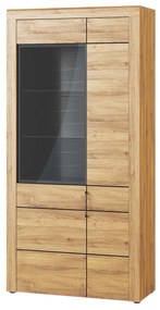 Vitrină Kogro 12 (stejar camargue + negru mat). 1068151