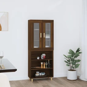 3114947 vidaXL Dulap înalt, stejar maro, 69,5x34x180 cm, lemn prelucrat