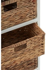 Etajeră de baie albă/în culoare naturală din lemn masiv de paulownia 41x70 cm Padstow – Premier Housewares