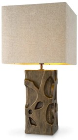 Veioza, Lampa de masa design LUX, Aluminiu, Tesatura, Enzo