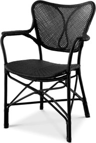 Scaun cu brate din ratan design LUX, Colony negru