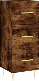 vidaXL Servantă, stejar fumuriu, 34,5x34x90 cm, lemn compozit