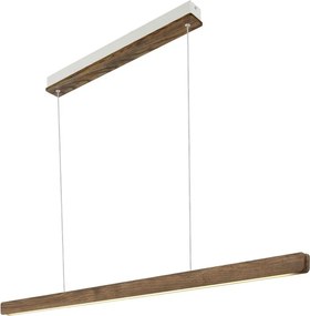 Lustra LED suspendata design scandinav Ilgas lemn maro