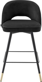 Set de 2 scaune de bar design modern Cliff, H-92,5cm negru 114575 HZ