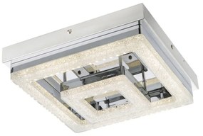Plafoniera LED Fogo 4246-16, 16W, 950lm, lumina neutra, IP20, crom+alba+transparenta, Globo Lighting