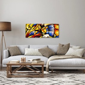 Tablou - Pictură în ulei, îndrăgostiții (120x50 cm)