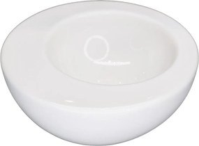 Set 2 boluri mici, Molecule Casablanca, glazura lucioasa alba, 350 ml, Diametru 17 cm