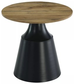 Set 2 mese de cafea Itaka stejar artizan/negru ø50/ø70