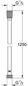Furtun dus Grohe Essentials 125 cm, cupru (warm sunset)