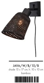 Aplica de perete eco din bambus Java bl/15x17, black