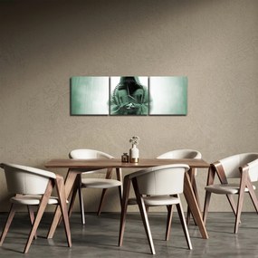 Tablou - Călugăr în întuneric (cu ceas) (90x30 cm)