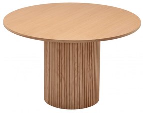 Masa rotunda cu riflaj Toscana stejar 125/74,5 cm