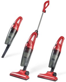 Aspirator vertical Rosberg R51001A, 600W, 800 ml, Filtru HEPA, Manual, Rosu