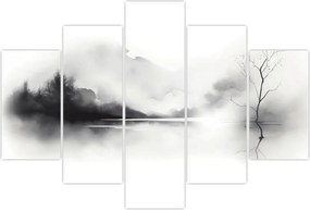 Tablou - pictură cu cerneală de peisaj (150x105 cm)