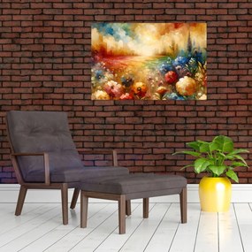 Tablou - Pajiște colorată (90x60 cm)