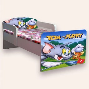 Pat copii TOM SI JERRY cu manere Mic 2-6 ani Cu manere Cu saltea