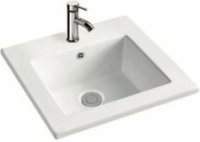 Lavoar pe mobilier Inter Ceramic alb lucios 41.5 cm