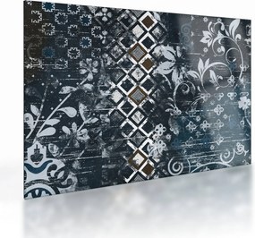 Tablou pe sticlă - Decorațiuni flori (70x50 cm)