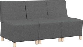 vidaXL Unitate Sofa Modulară Fără Brațe 3 pcs Gri închis