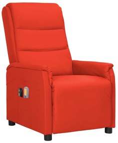 3098608 vidaXL Fotoliu de masaj electric, roșu, piele ecologică