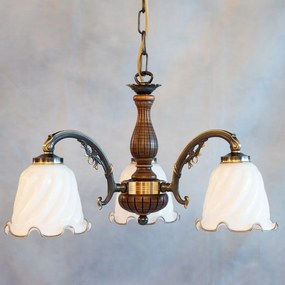 Lustra rustica suspendata cu 3 brate design italian 5910