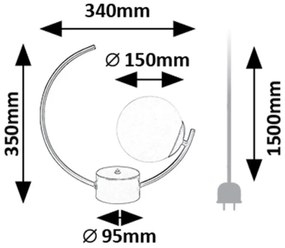 Veioza/Lampa de masa stil modern Mesiro