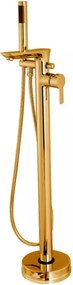 Baterie cada - dus freestanding Invena Glamour auriu lucios