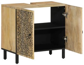 358231 vidaXL Dulap pentru chiuveta de baie, 62x33x58 cm, lemn masiv de mango