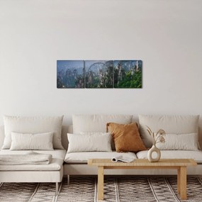 Tablou - Parcul forestier național Zhangjiajie (cu ceas) (90x30 cm)