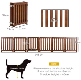 PawHut Tarc cu 6 panouri pentru animale de companie pentru caini de dimensiuni XS S, pliabil cu blocare, pentru utilizare in interior | Aosom Romania