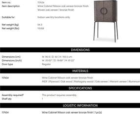 Dulapul elegant design LUX pentru vinuri Nilsson