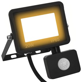 Proiector LED cu senzor, 20 W, alb cald 1, Alb cald, 20 w, 20 w