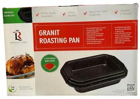 Set tavi de copt Royalty Line RL-CC3, 3 buc, finisaj marmura, manere din silicon, negru