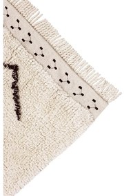 Covor crem lavabil/țesut manual din bumbac 170x240 cm Bereber Rhombs – Lorena Canals