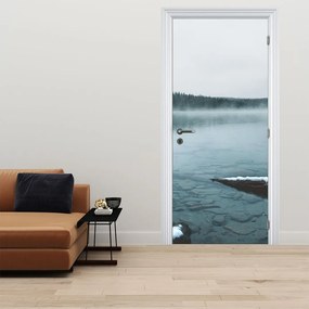 Fototapet pentru ușă - Lac nordic de gheață (95x205cm)