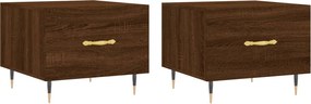 vidaXL Măsuțe de cafea, 2 buc. stejar maro, 50x50x40 cm, lemn compozit