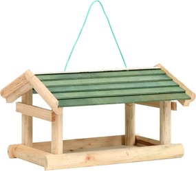 vidaXL Hrănitor de păsări, 35x29,5x21 cm, lemn masiv